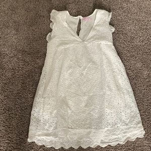 Pink lily White dress/romper